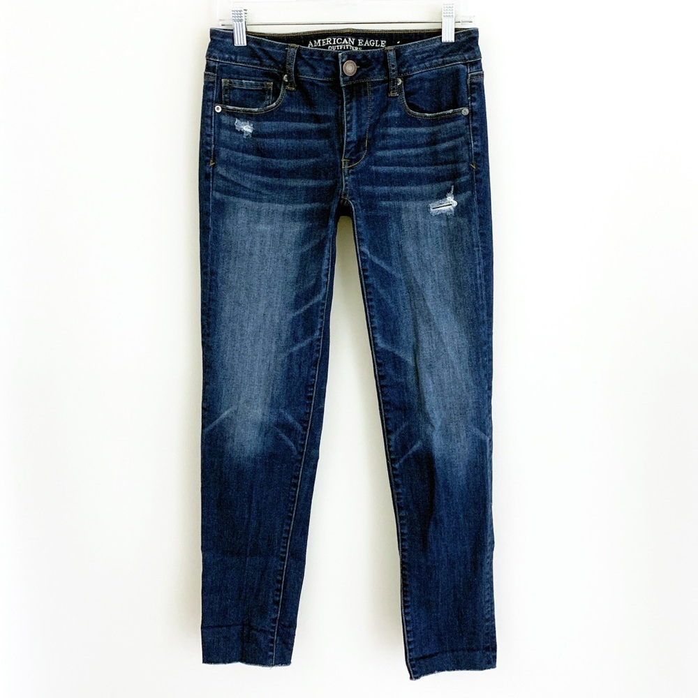 AE Frayed Hem Skinny Jeans - Long
